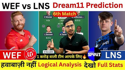 WEF vs LNS Dream11 Prediction, Welsh Fire vs London Spirit Dream11 Team, The hundred men
