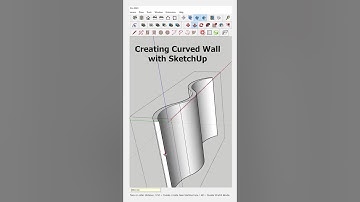 Creating a curved wall in SketchUp without any plugins! #curvedwall #sketchup3D #nicetower #sketchup
