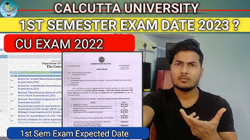 1ST SEMESTER EXAM DATE 2023 || CALCUTTA UNIVERSITY 1ST SEMESTER EXAM DATE | CU 1ST SEM EXAM DATE
