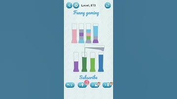 water sort puzzle game level 873 #androidgames #bottle #color #diy #entertainment #funnygaming