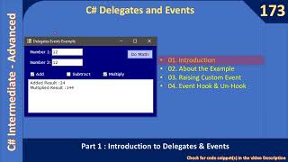 C# Events & Delegates | Part 1 - Introduction | C# Advanced #173