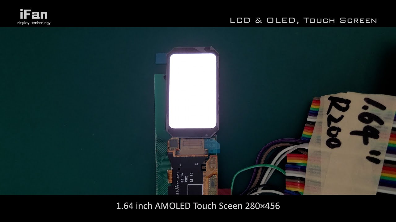 1.64 inch AM OLED Custom Glass Touch Screen AMOLED 280×456 - YouTube