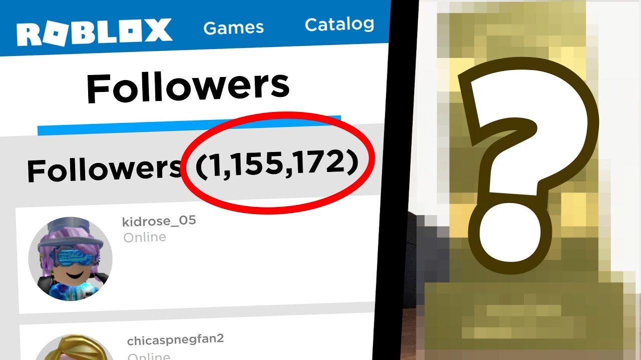 The Roblox One Million Followers Award Youtube - roblox followers site