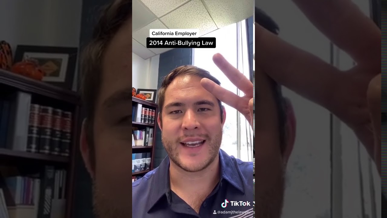 Employment Law California Employer 2014 AntiBullying Law YouTube