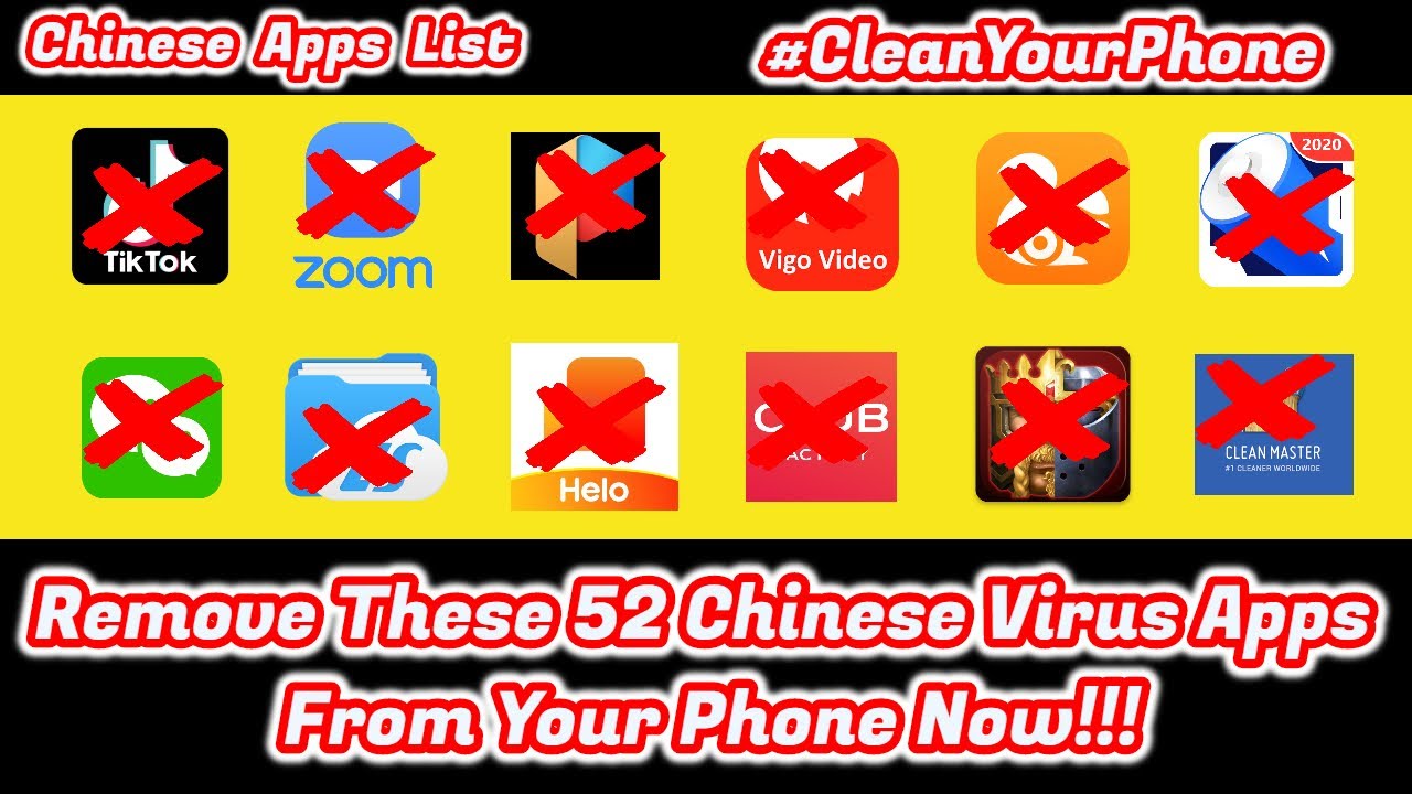52 Chinese Virus Apps From Your Phone Remove Now !!! 