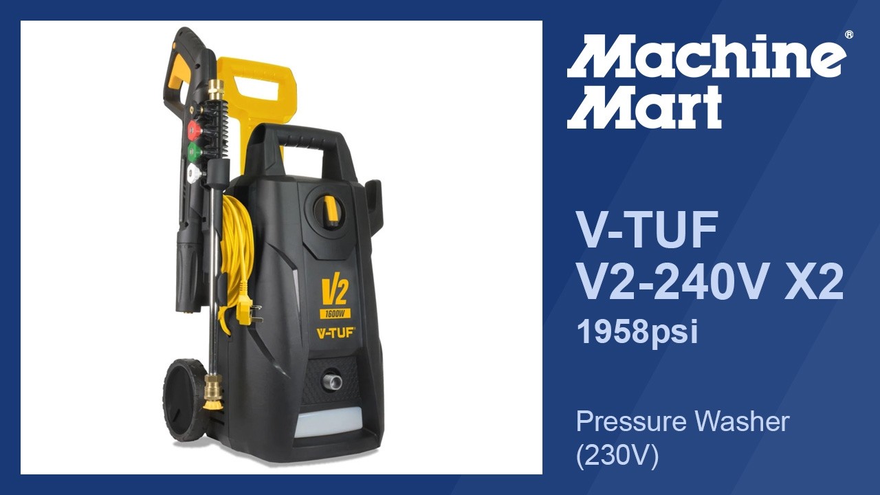 V-TUF V2 240X2 1958psi Portable Pressure Washer (230V) - YouTube