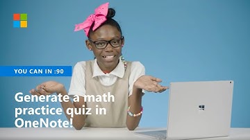 How to generate a math practice quiz in OneNote!