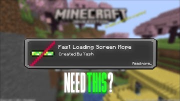 🚀 INSANE Fast Loading Screen Addon for MCPE 1.21+ | Load in SECONDS!