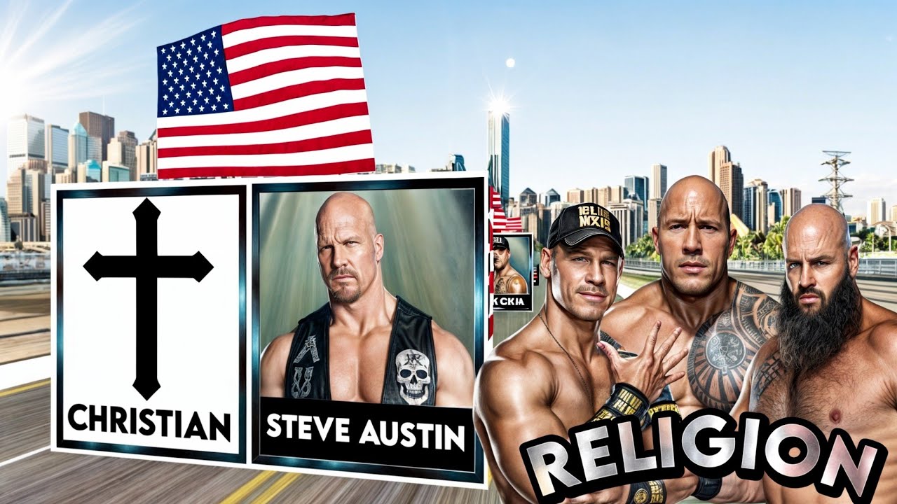 Religion Of WWE Superstars From Different Countries | World Data in 3D