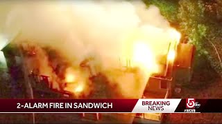 2-alarm fire destroys Cape Cod home