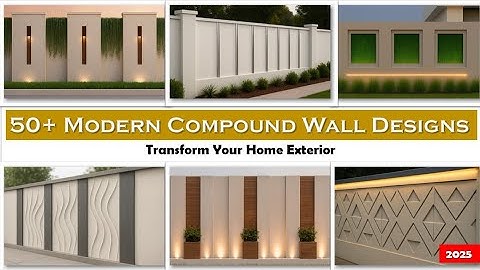 Modern Compound Wall Designs | Trending Boundary wall Ideas #compound #exteriordesign #boundarywall