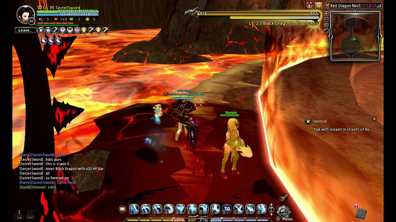 Dragon Nest Hunter Private Server || Red Dragon Nest. LB 11 Stage 6 || Moonlord POV ||