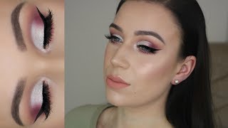 Dramatic Prom Makeup | Pink & Silver Cut Crease
