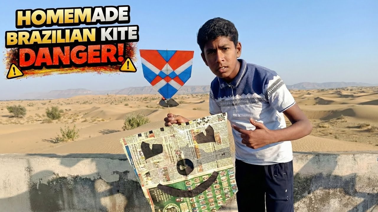 😱Brazilian Kite Experiment 🪁 | Sirf Newspaper Se Patang Banayi | Amazing Result