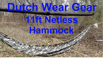 Dutchwear Gear Netless 11ft Hammock. Ultralight setup