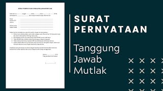 Surat Pernyataan Tanggung Jawab Mutlak