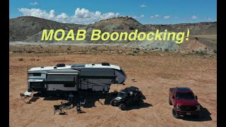 Moab 5th Wheel Boondocking Trip! Double Towing
