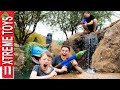 Sneak Attack Squad Moving Day Nerf Battle in a  Lazy River Vs. Dad!