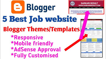 5 best job blogger template | sarkari result template for blogger