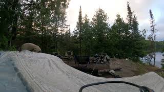 Setting up camp, Newfound Lake