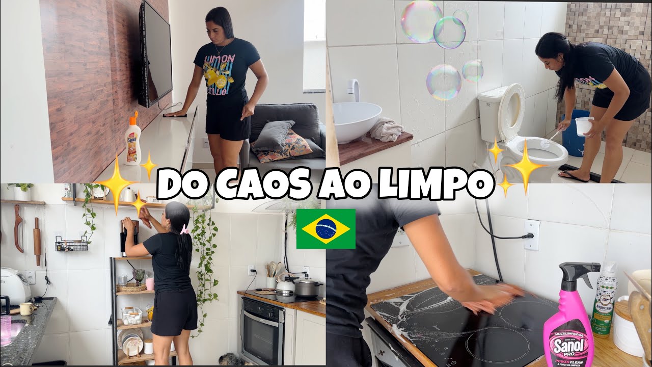 De Bagunça a Casa Brilhando 🧼 | Faxina Pesada em Todos os Cômodos + Rotina Real 