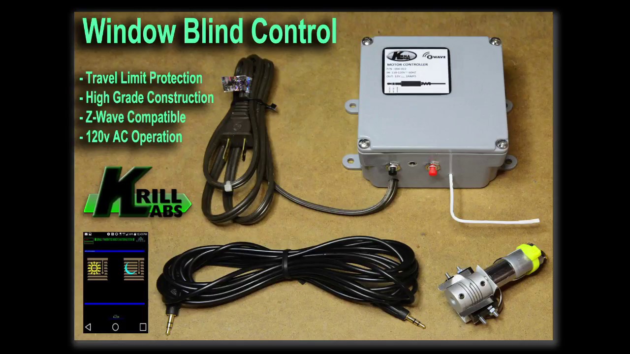 controlling your window blinds with zwave Krill Labs Blind