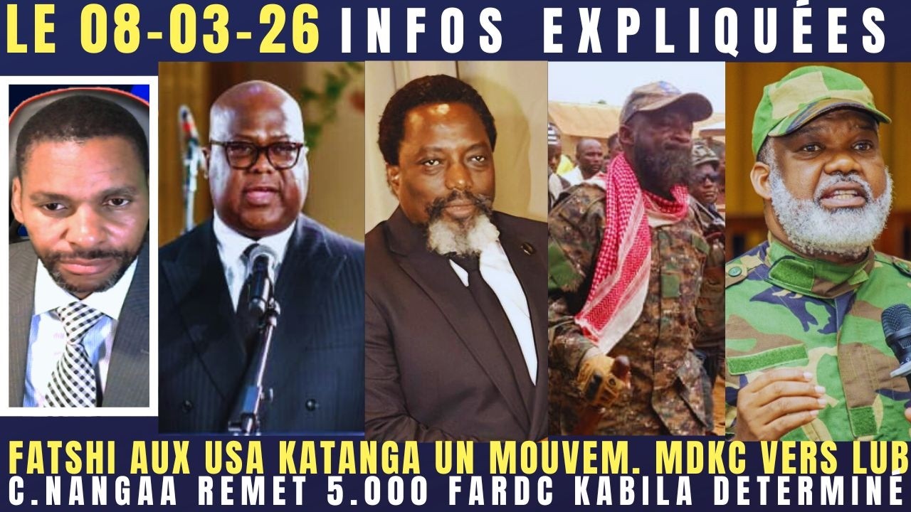 FATSHI AUX USA KATANGA UN MOUVEMEME.MDKC VERS LUBUMBASHI CO.NANGAA REMET 5000 FARDC KABILA DETERMINÉ