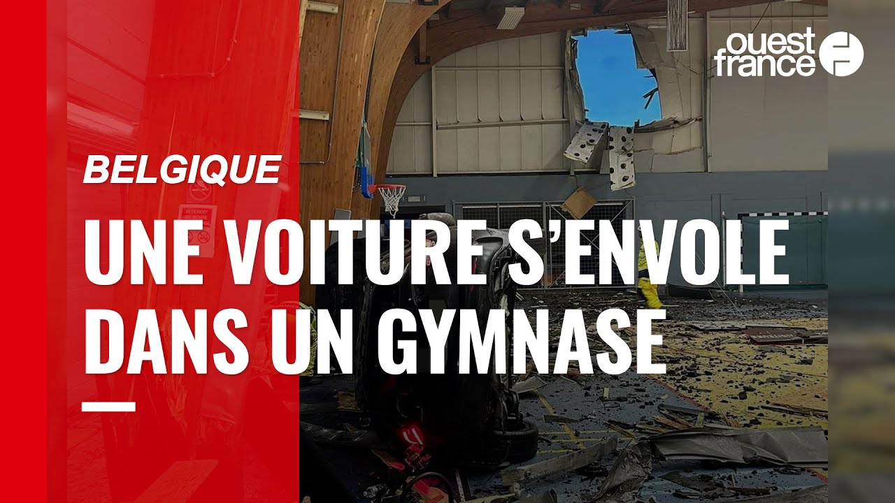 La voiture d'un footballeur professionnel s'encastre dans un gymnase