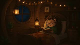 Pip the Hedgehog Reads in Bed 🦔 | Cozy Night Ambience with Calming Music, Page Turning & Crickets screenshot 5