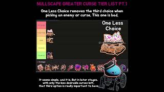Nullscape GREATER CURSES Tierlist pt. 1  #roblox #nullscape #gaming #tierlist