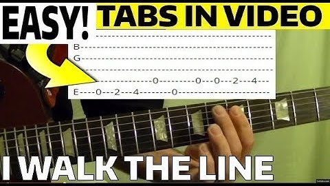 I Walk the Line - Johnny Cash - EASY Guitar Lesson With Tabs