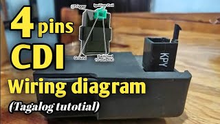 4 pins CDI. Connection and wiring diagram. (Tagalog tutorial) Part 1