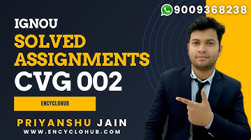 Solved assignment of CVG 002 IGNOU | Solved assignment Ignou 2025