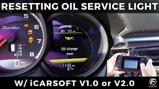 Resetting Oil Service Light on Porsche Vehicles w/ iCarsoft screenshot 2