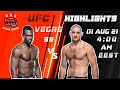 UFC Vegas 33 Uriah Hall Vs Sean Strickland | Highlights