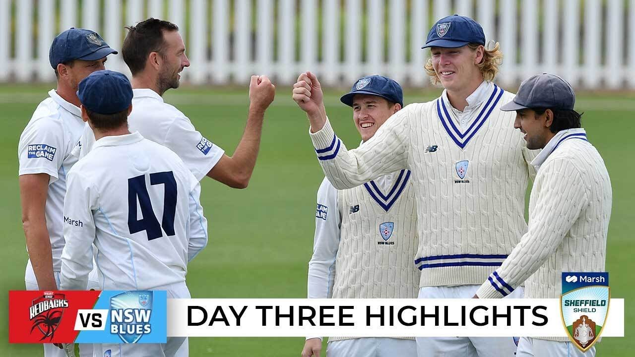 Sangha, Gilkes, Nikitaras hit fifties, NSW dominate day three | Sheffield Shield 2021-22