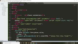 phone validation in javascript