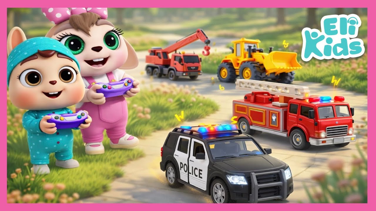 MEGA Toy Vehicles Fun - Police Car, Fire Truck +More | Eli Kids Compilations