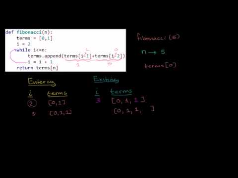 01   Python programming   17   Stepping through iterative Fibonacci function