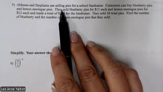 4/7 - CPM Integrated Math 1 - Chapter 8 Review Notes