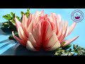 Лотос из лука/ Как сделать цветы из лука/Карвинг из лука/ Carved Onion Lotus/ Flower Onion Flower/