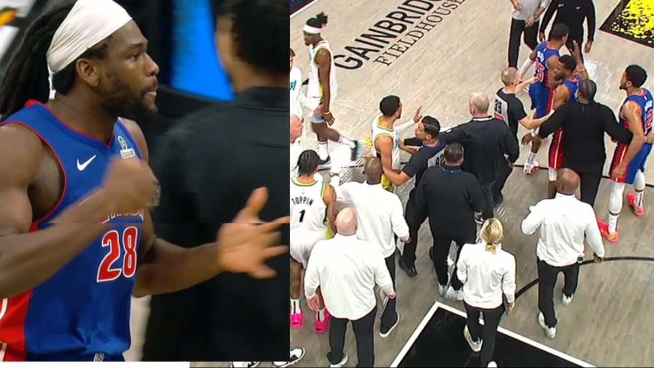 Isaiah Stewart wanted to punch & fights Pacers ENTIRE BENCH ready to fight him & mocks Myles Turner