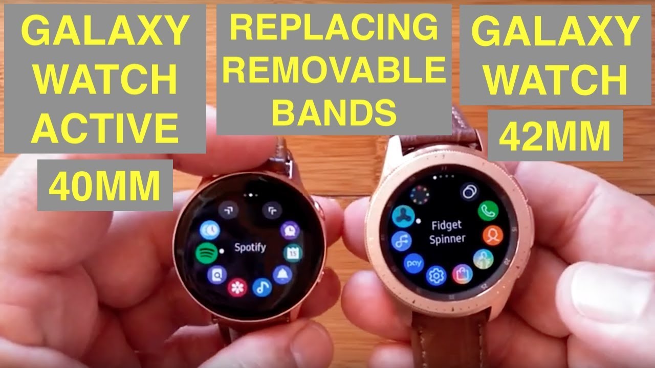 Replacing Bands on Samsung Galaxy Watch (42mm) and Galaxy Watch Active  (40mm) Women's Smartwatches - YouTube