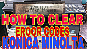 How to clear errors bizhub 210, 211, 163, 162 Konica Minolta #konicaminolta