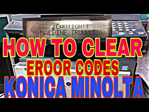 How to clear errors bizhub 210, 211, 163, 162 Konica Minolta #konicaminolta