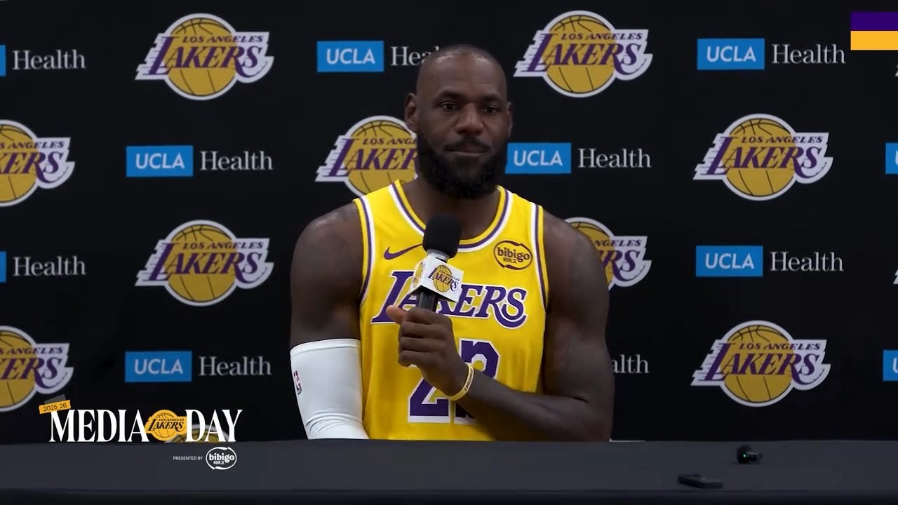 LeBron James speaks at 2025 Media Day - YouTube