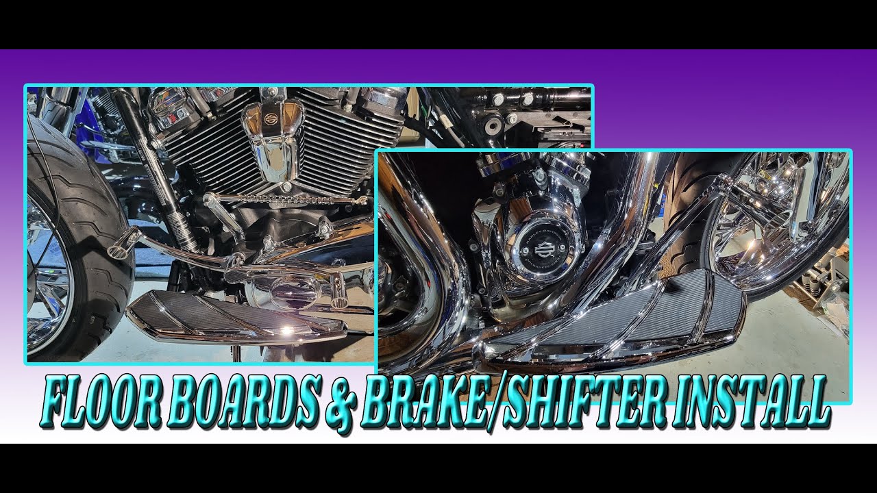 Install Floorboards Brake Shifter On The Giveaway 2022 Harley Custom Fat Front Tire Street Glide