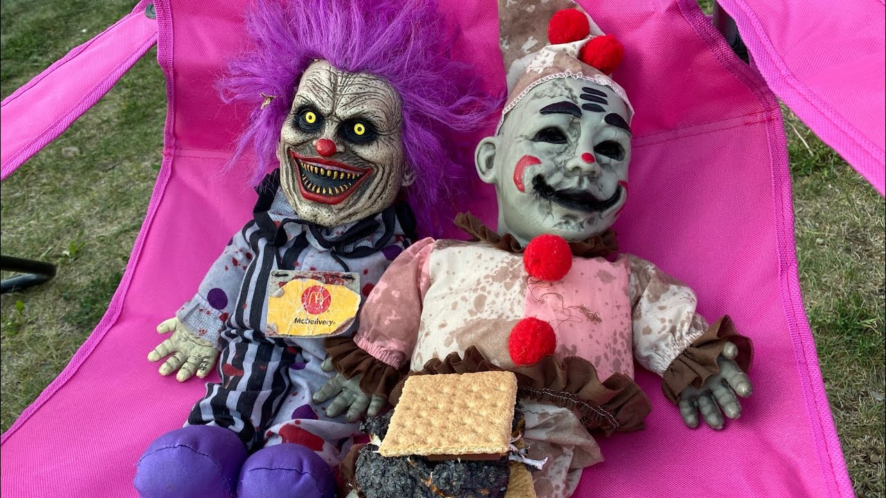 Hugz Clown Doll & Antique Clown Doll camping - 6/9/21