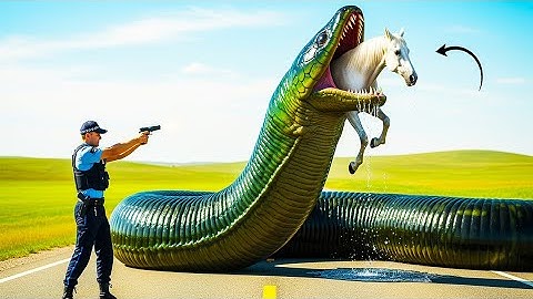 Brave Heroes are save horse from giant leech attack 