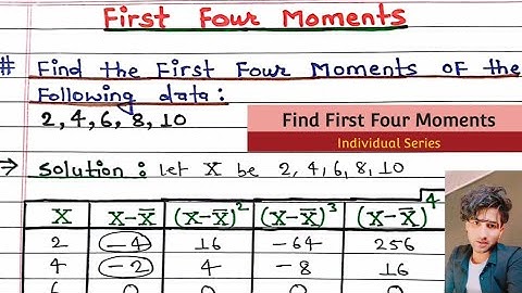 Moment about mean from Statistics || First Four Moments ||Arya Anjum